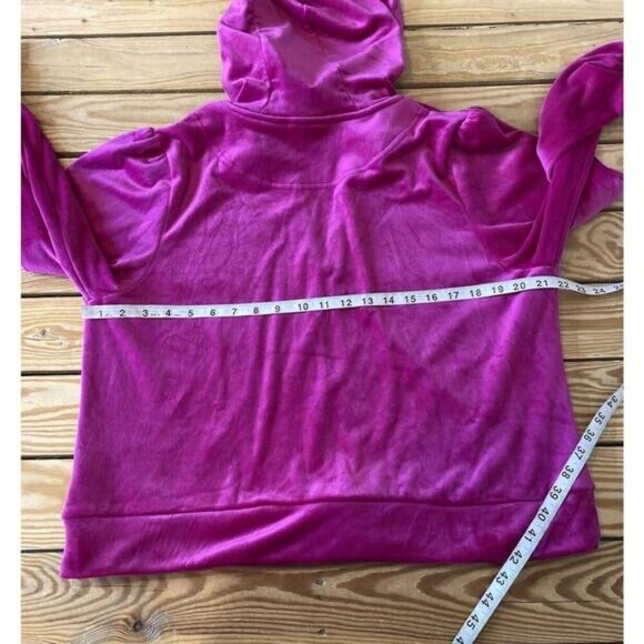 NWT $88 Magaschoni Velvet Sweat Suit Size XL Women’s Fuchsia - Picture 9 of 16